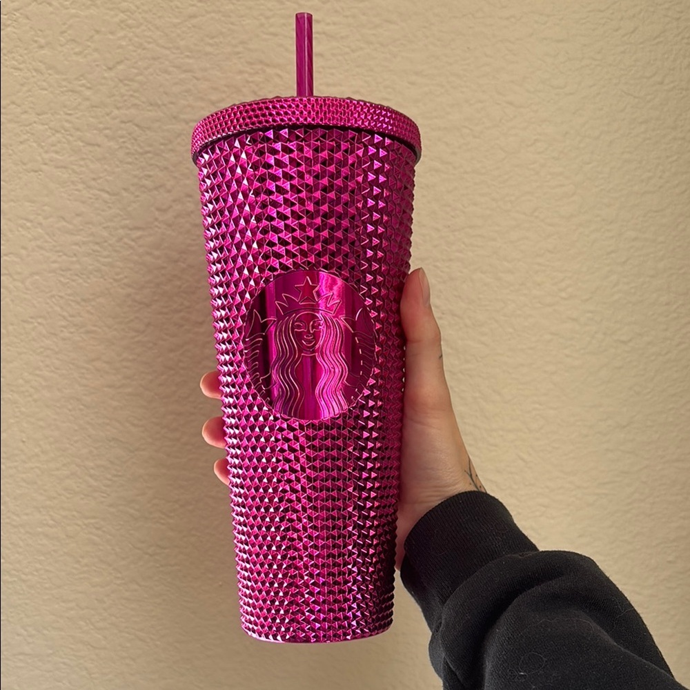 Starbucks 2022 Christmas Pink Studded Tumbler